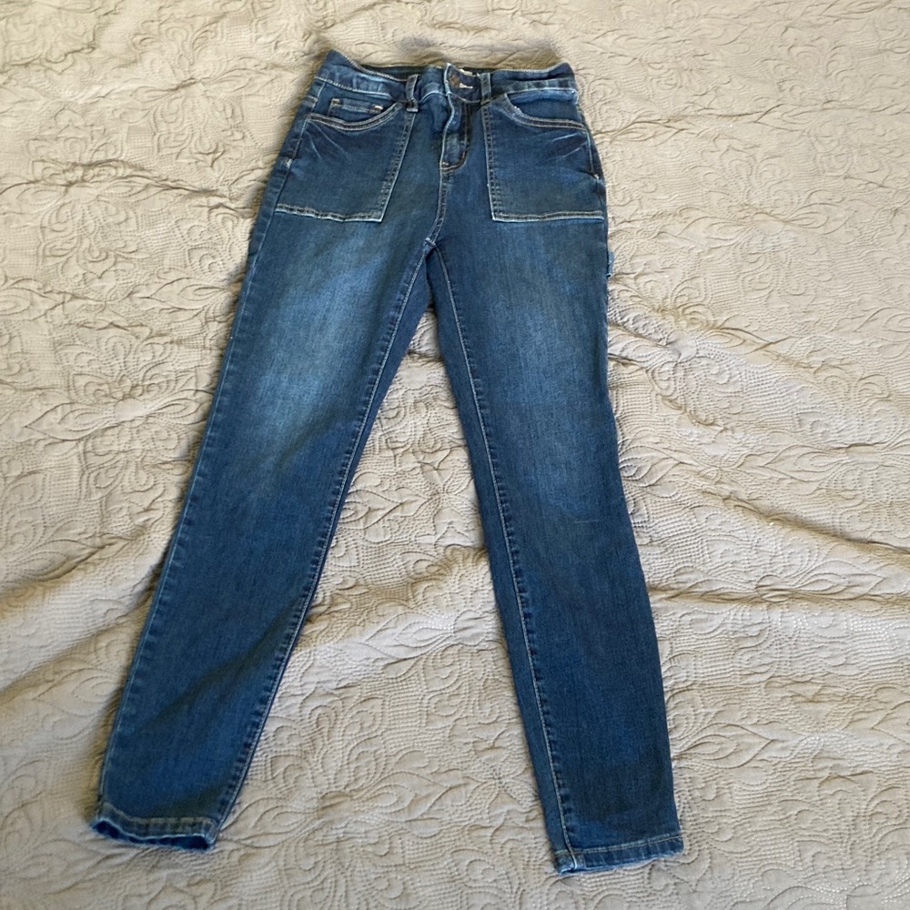 Sky and Sparrow Blue Vintage-Wash Skinny Jeans